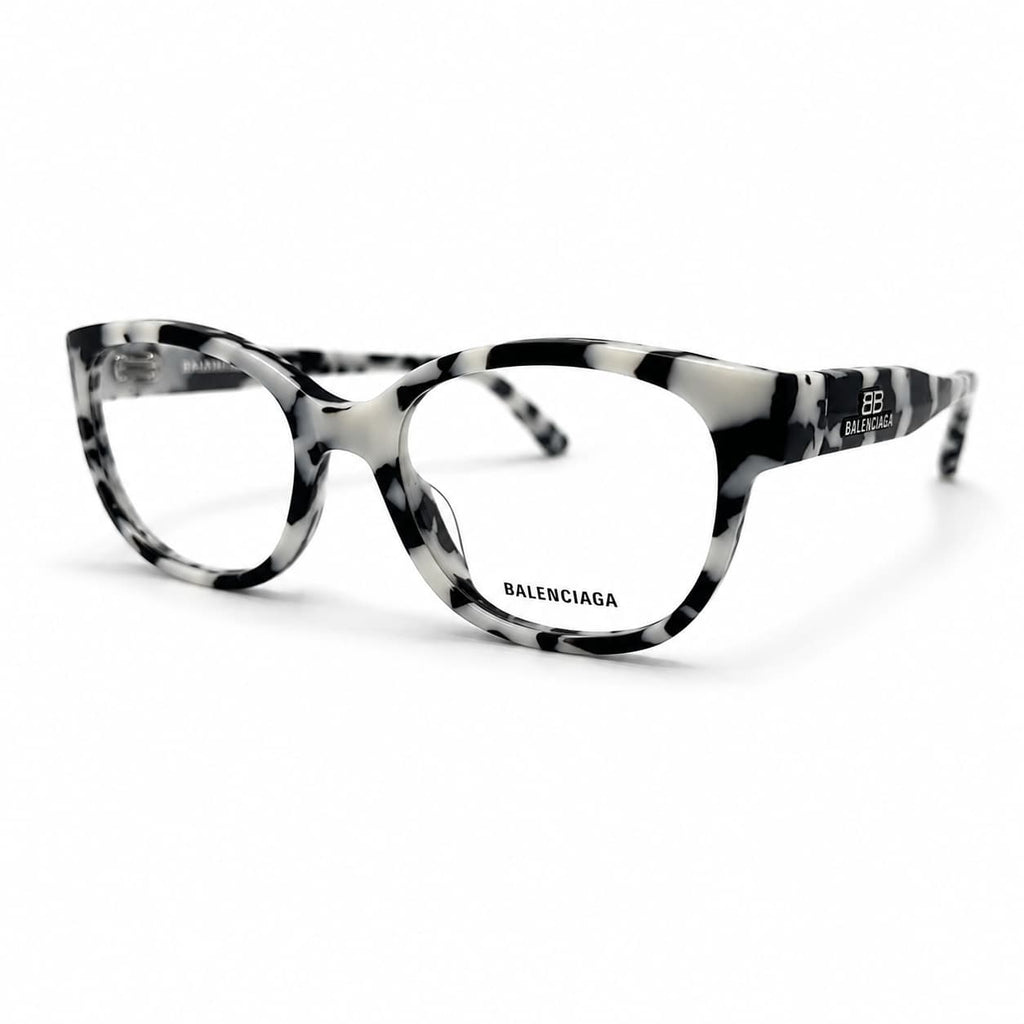 Armação RX Balenciaga Feminino BB0214O-003 PRETO BRANCO