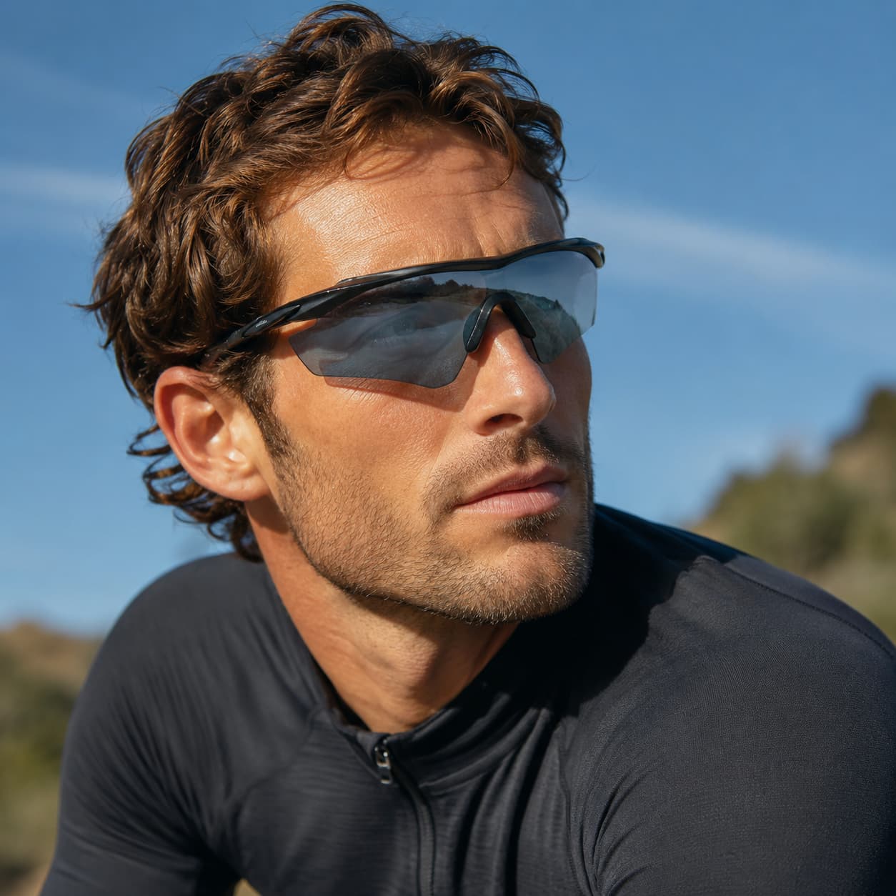 Óculos de Sol Esportivo Por Dios modelo HP 12458 - Preto