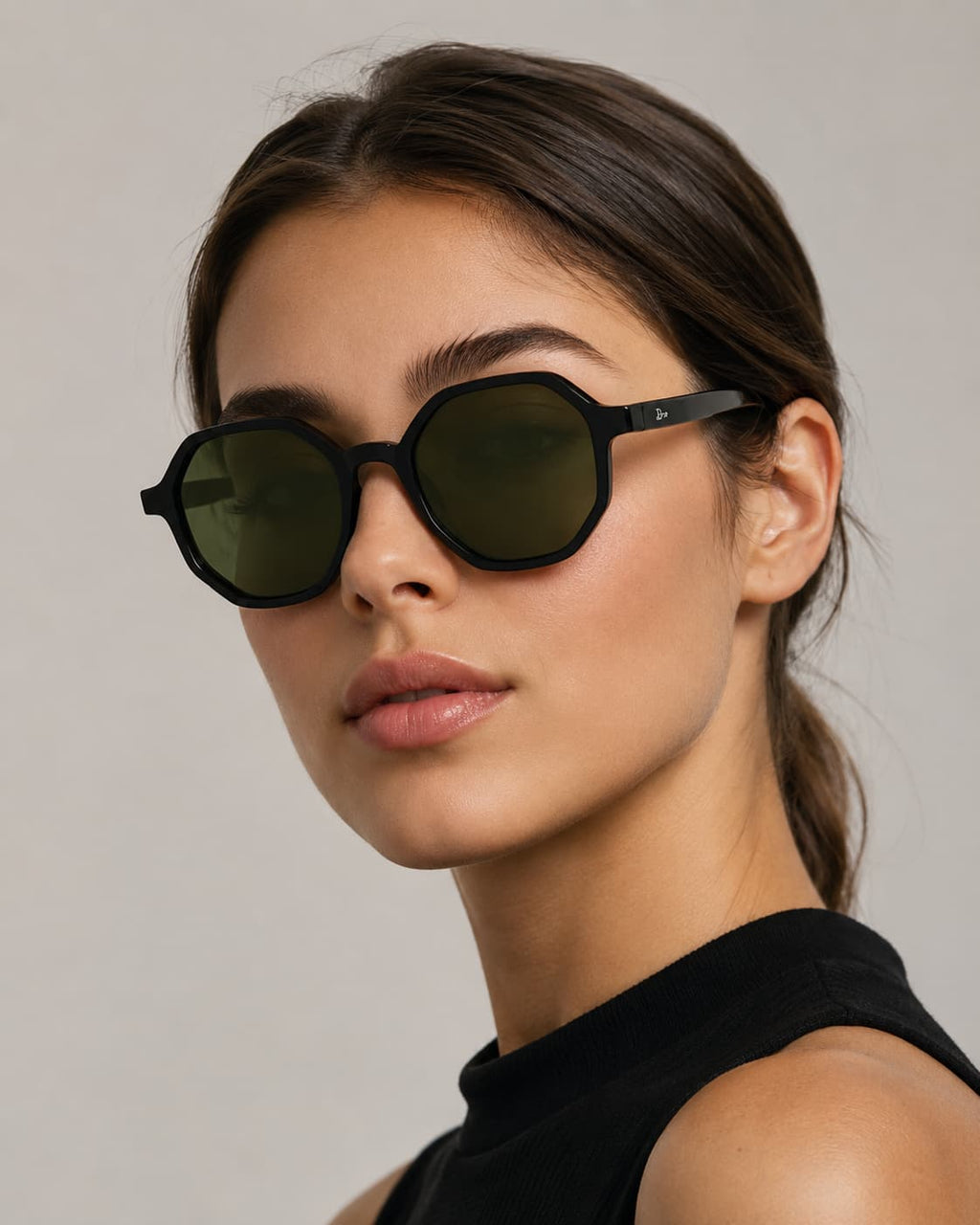 Armação Solar Feminino Por Dios CY011 C1 Preto Acetato