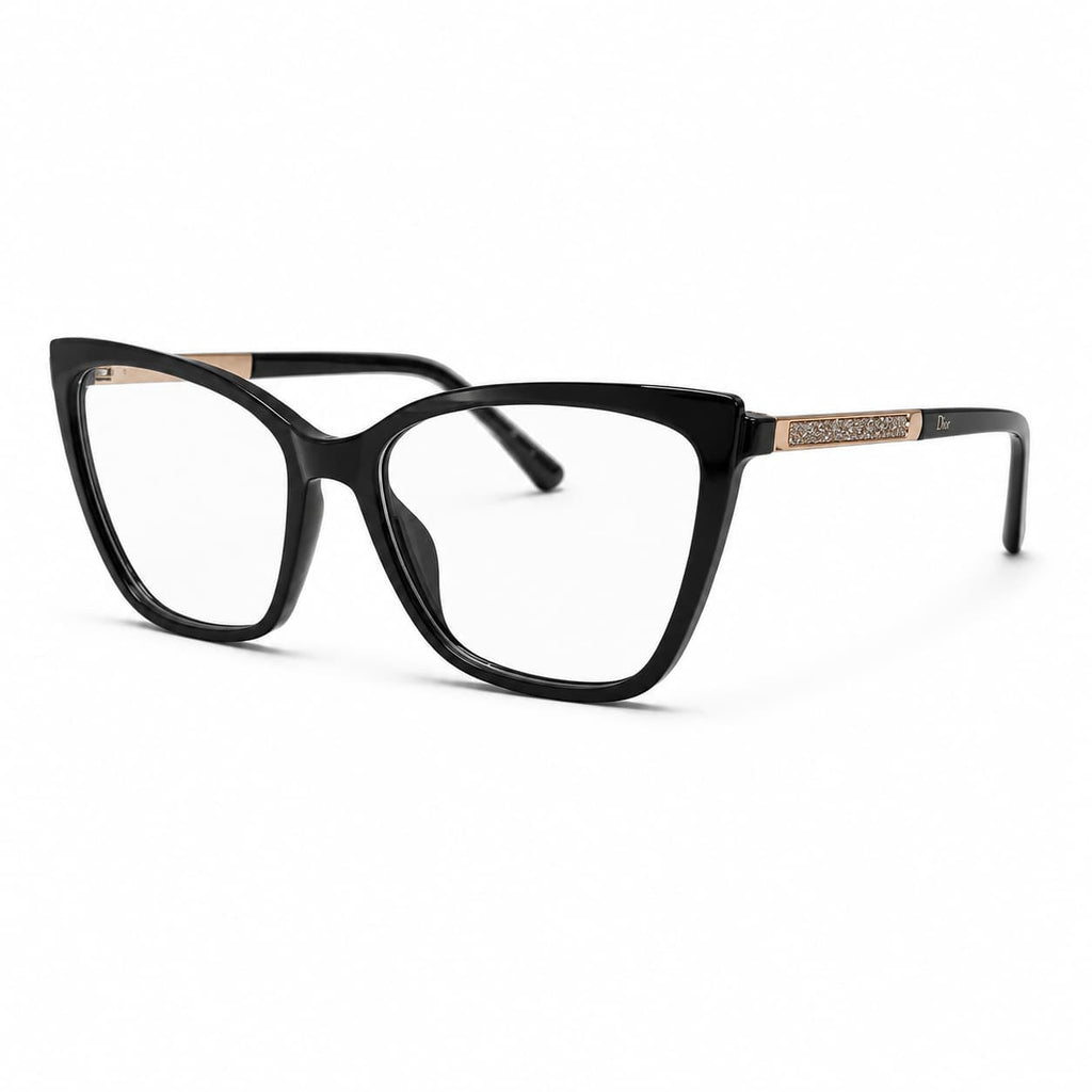 Armação Feminina Óculos PD CS1113 C1 Preto Acetato