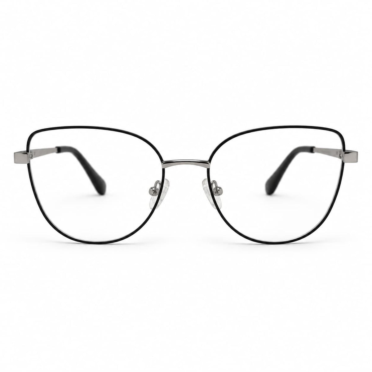 Armação Feminina PD  CS1104 C1 Metalizado Preto Prata