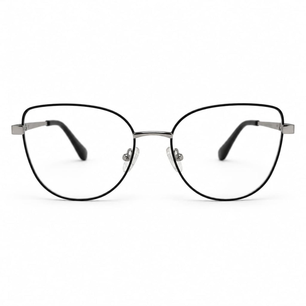 Armação Feminina PD  CS1104 C1 Metalizado Preto Prata