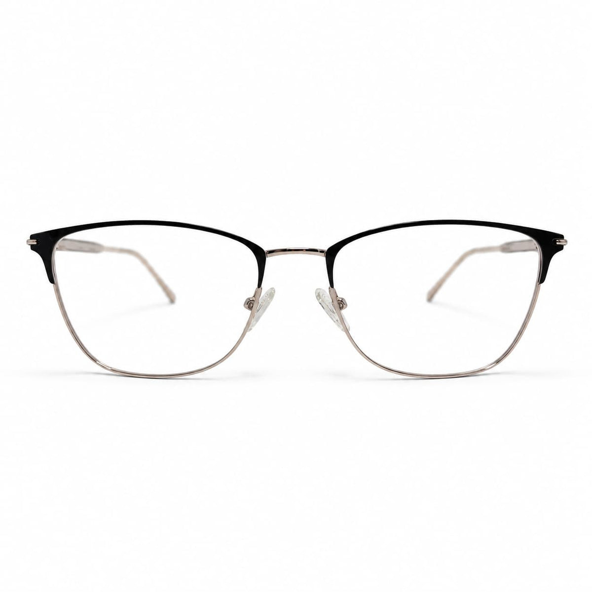Armação Feminina Óculos PD  MJ3628 C1 Metal Preto Dourado