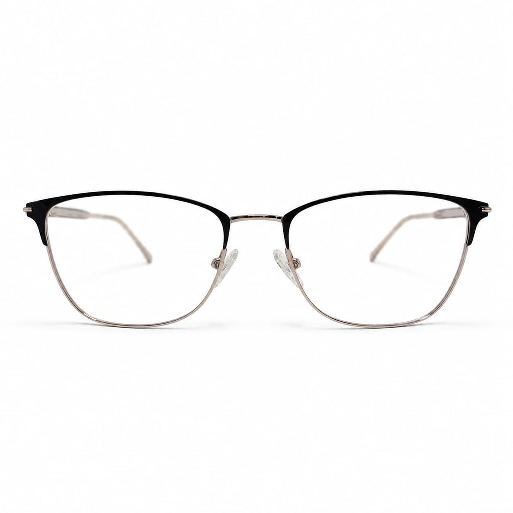 Armação Feminina Óculos PD  MJ3628 C1 Metal Preto Dourado