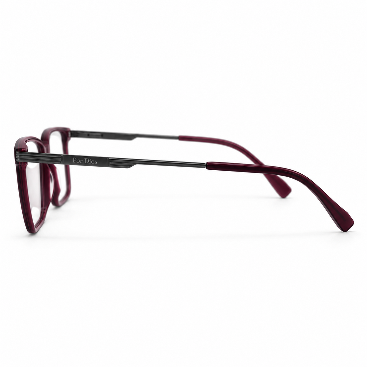 Armação Unisex PD MB4971 C1 Acetato Vermelho Preto Quadrado