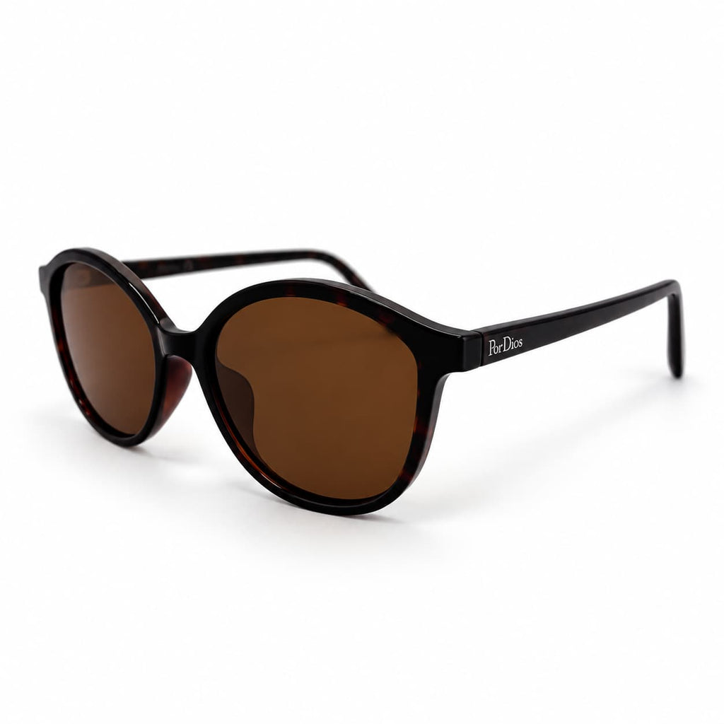 Armação Solar Unisex PD CY013 C2 Acetato Marrom Animal Preto