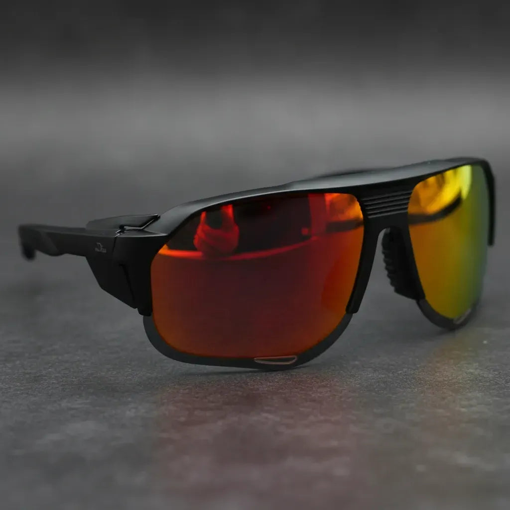 Óculos de Sol Esportivo Por Dios Modelo HP12454 - Preto - Laranja Espelhado C4