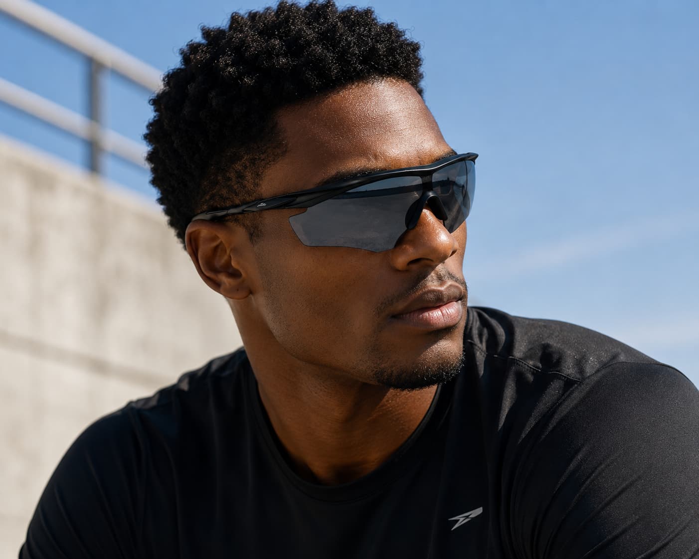 Óculos de Sol Esportivo Por Dios modelo HP 12458 - Preto