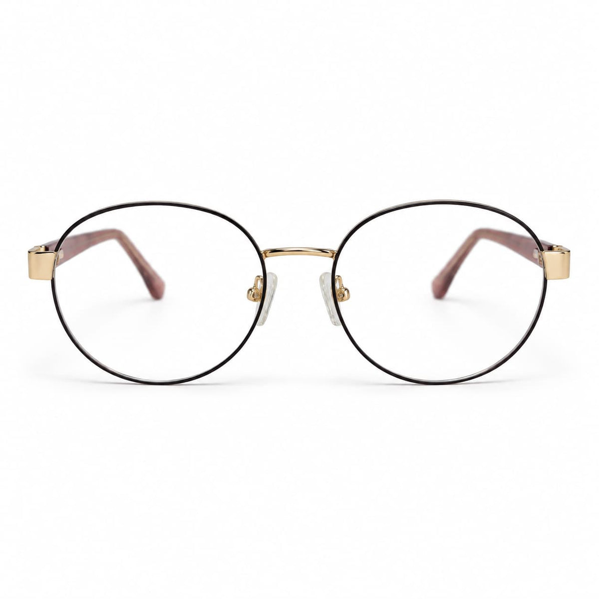 Armação Feminina Óculos PD CS1109 C3 Dourado  Cafe Bege