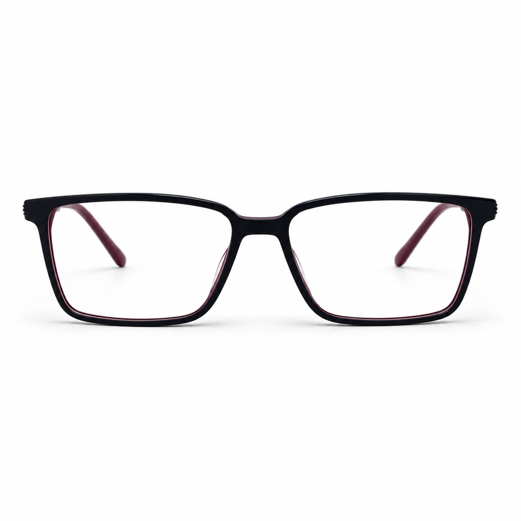 Armação Unisex PD MB4971 C1 Acetato Vermelho Preto Quadrado
