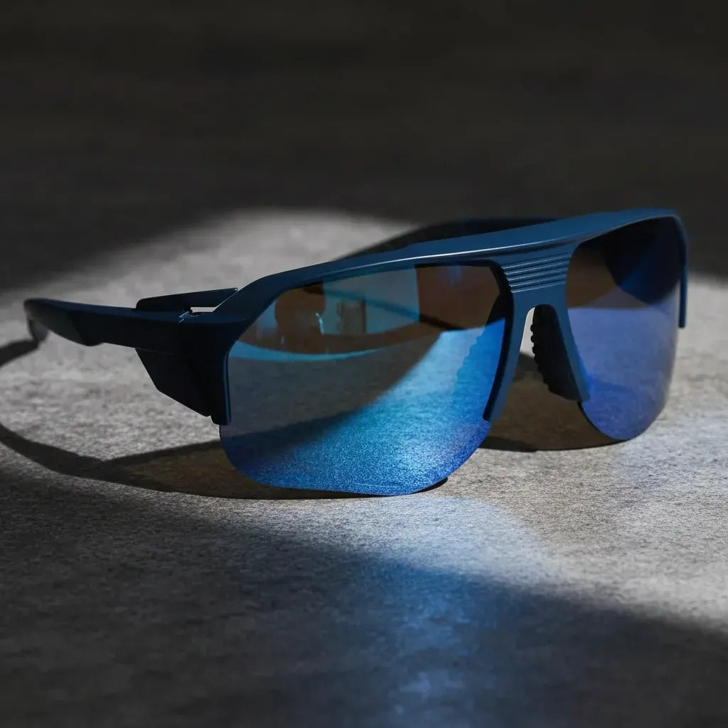 Óculos de Sol Esportivo Por Dios Modelo HP12454 - Azul - Azul Espelhado C3