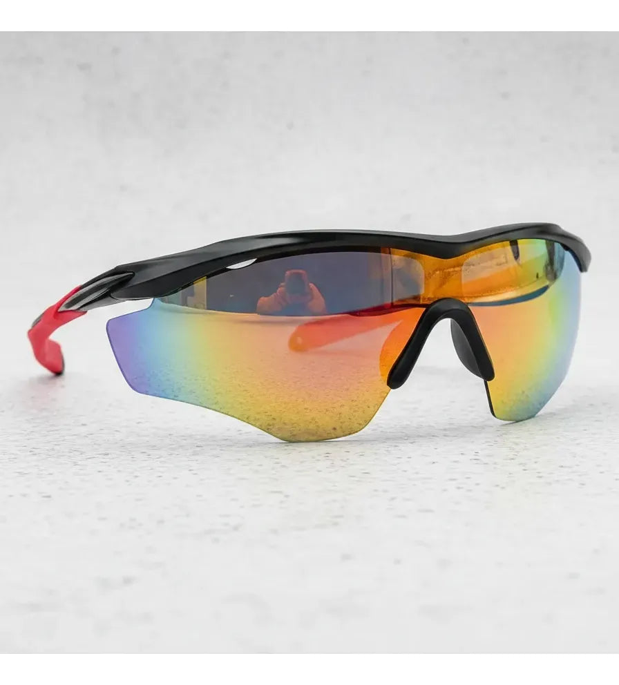 Óculos de Sol Esportivo Por Dios modelo HP 12458 - Vermelho - Laranja Espelhado