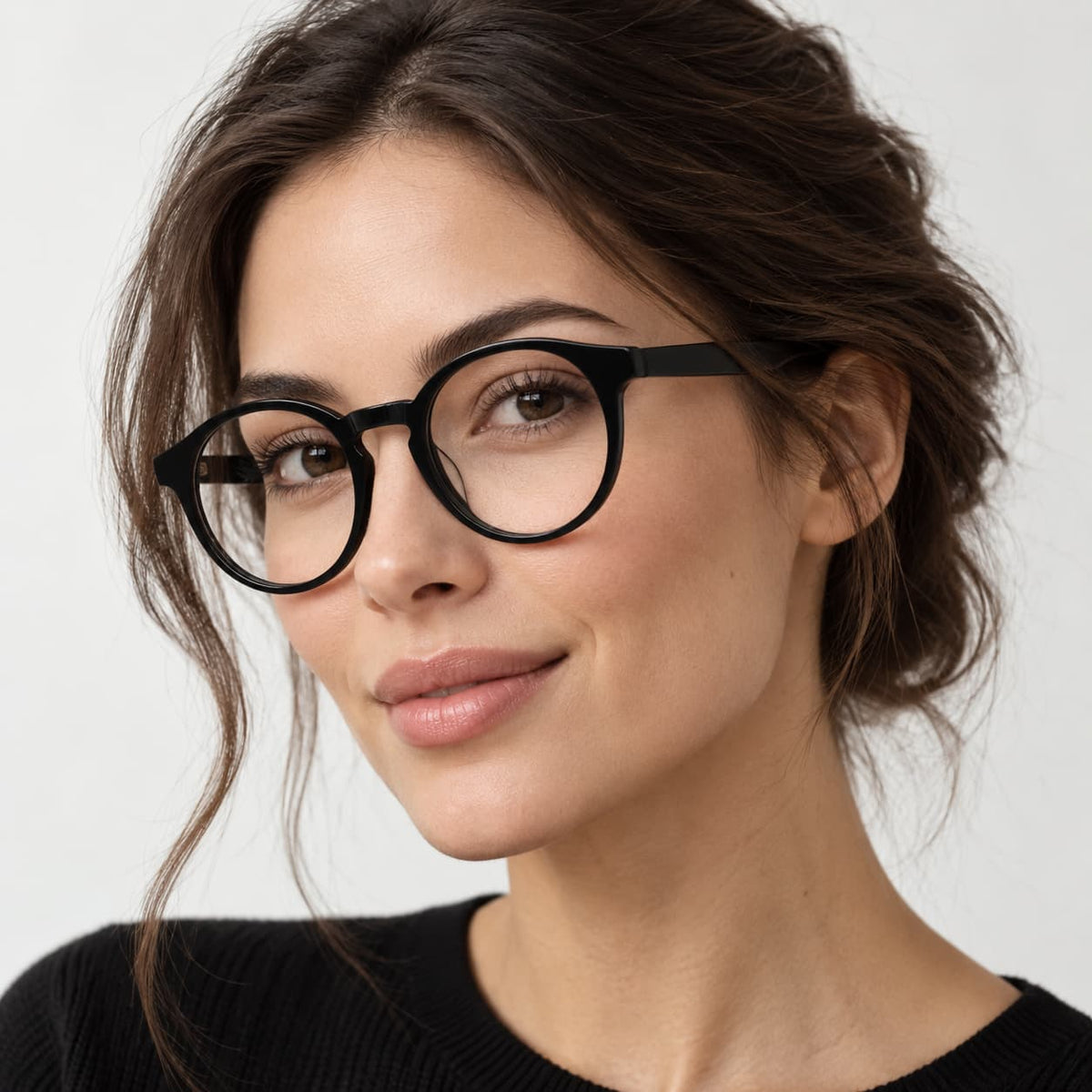 Armação Unisex PD CS1078C1 Preto Acetato  Resondo Resistente