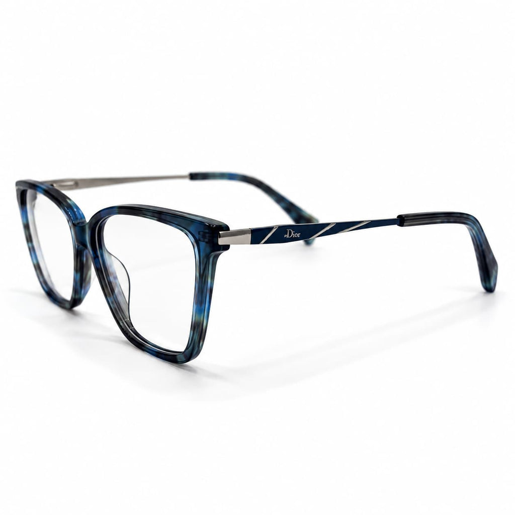 Armação Feminina Óculos PD  MB5070 C4 Preto Azul Animal