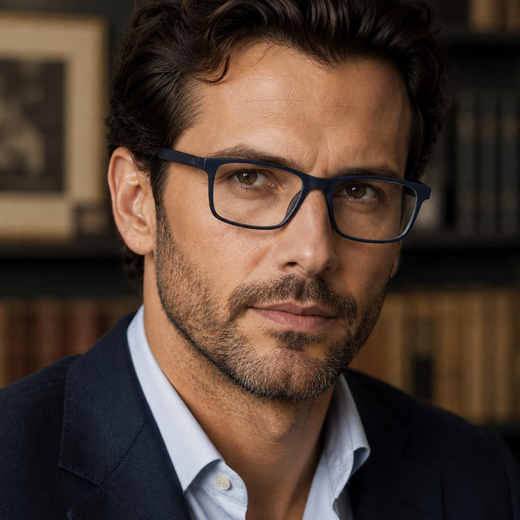 Armação Masculino Óculos PD DT2015 C2 Azul Espacial Acetato