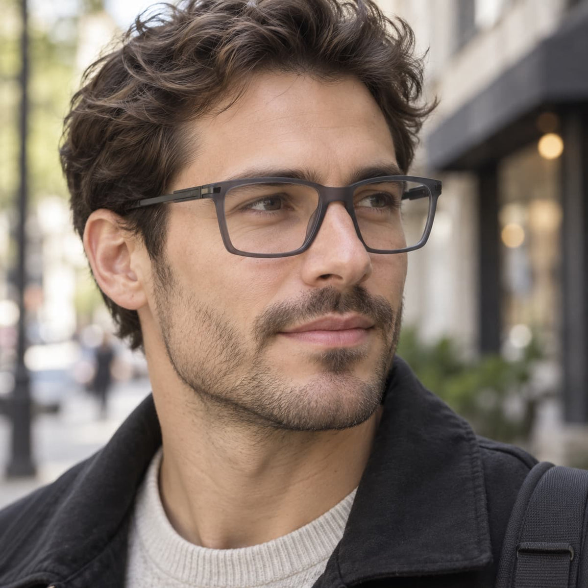 Armação Masculino Óculos PD MB4814 C4 Cinza Espacial Acetato