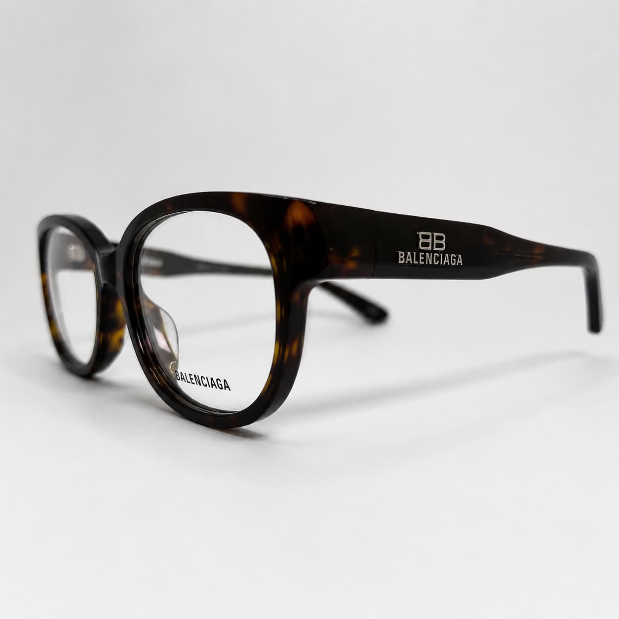 Armação RX Balenciaga Feminino BB0214O-002 Preto Animal