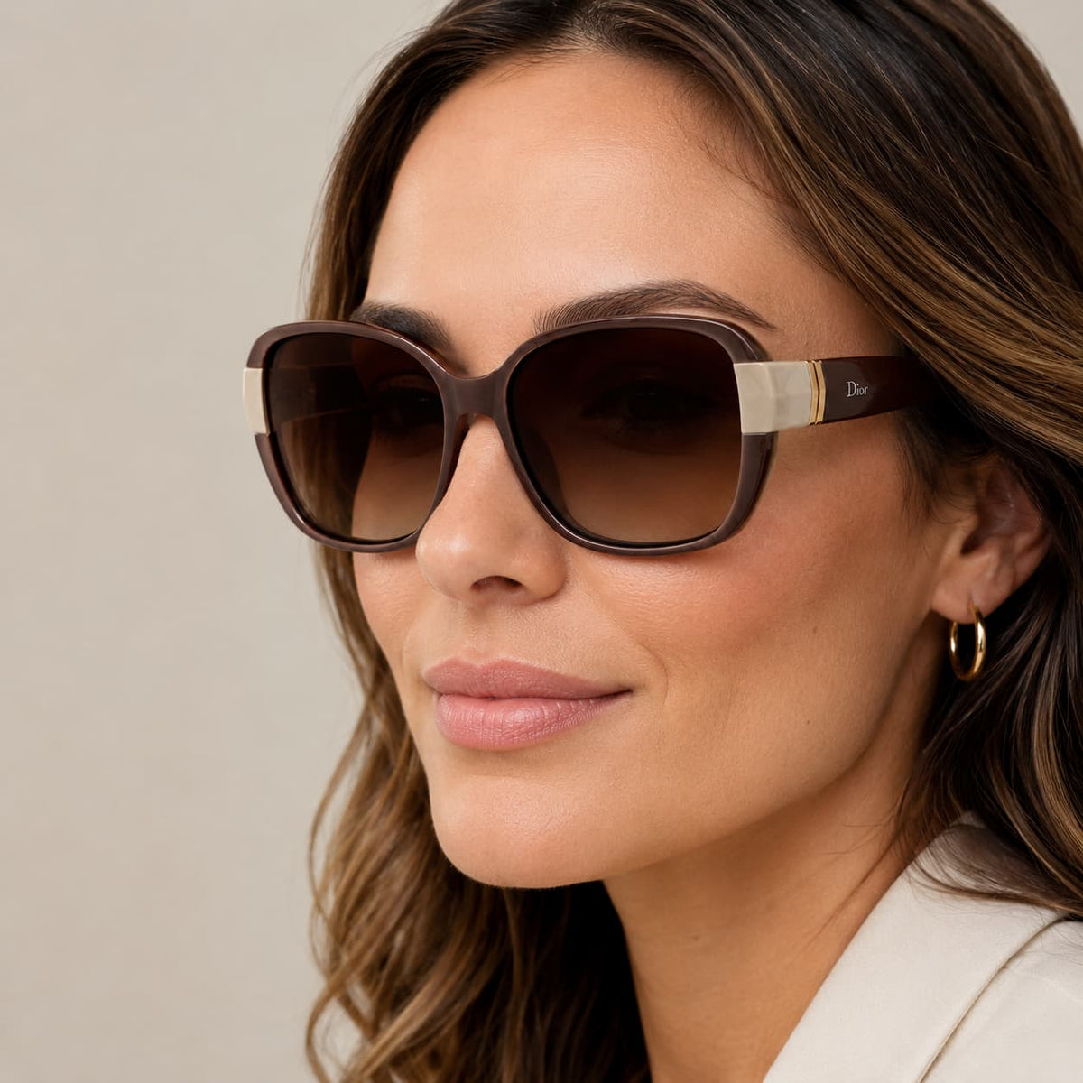 Armação Solar Feminino PD YC3361 C4 Bege Acetato