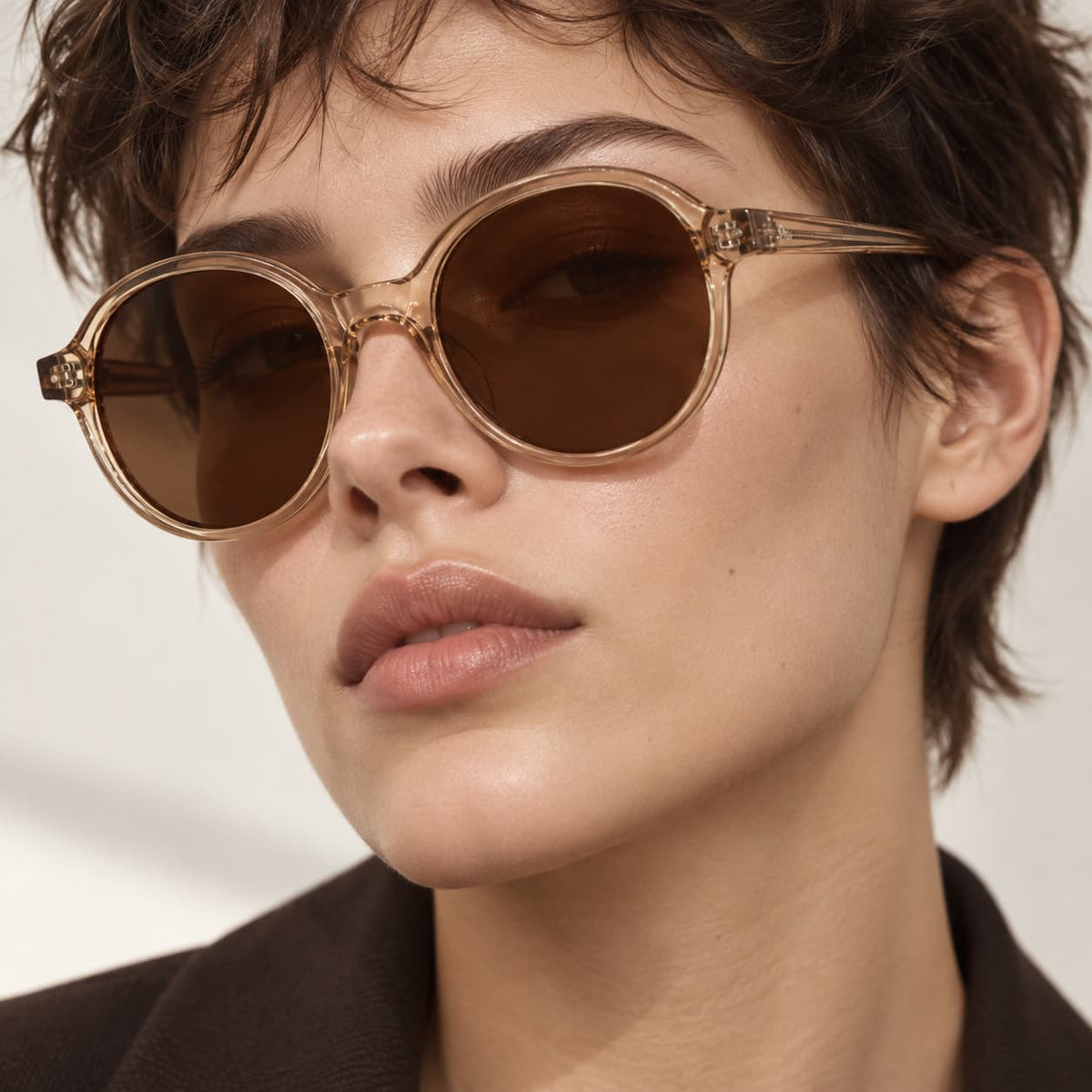 Armação Solar Unisex PD CY010 C4 Acetato Bege Resistente