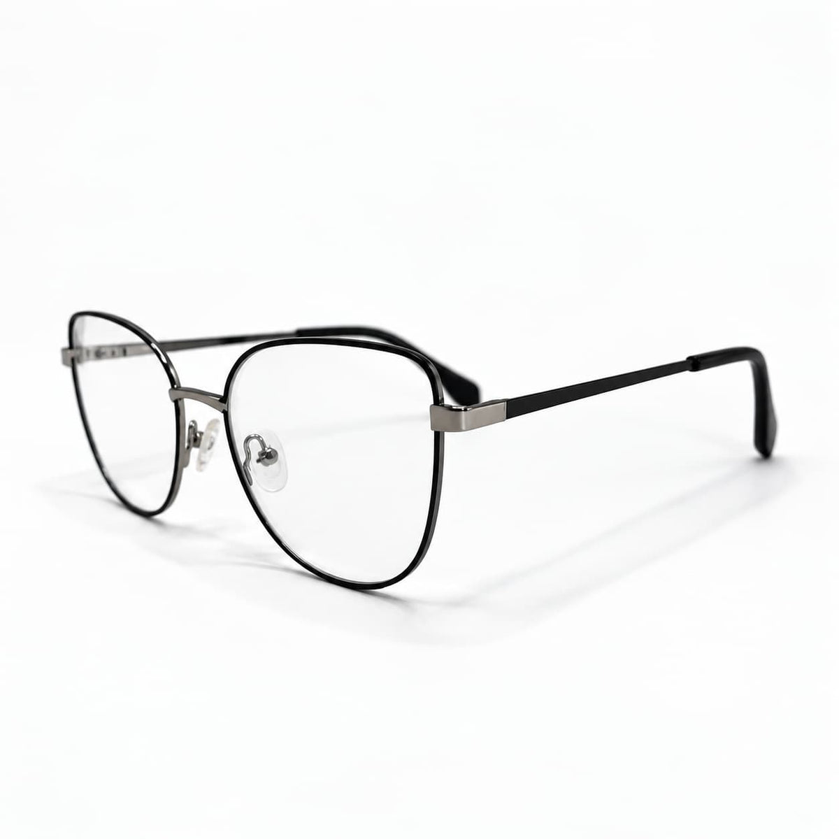 Armação Feminina PD  CS1104 C1 Metalizado Preto Prata