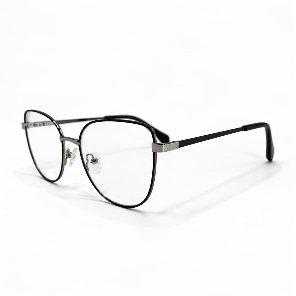 Armação Feminina PD  CS1104 C1 Metalizado Preto Prata